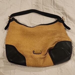 Michael Kors Black and Tan Hobo Bag